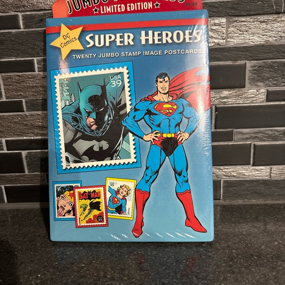 Vintage DC Comics Super Heroes 20 count Jumbo Postcards